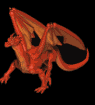 drago arancione rosso cammina.gif
